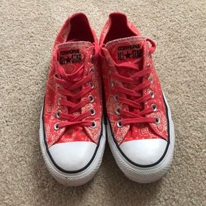 Printed Red Converse